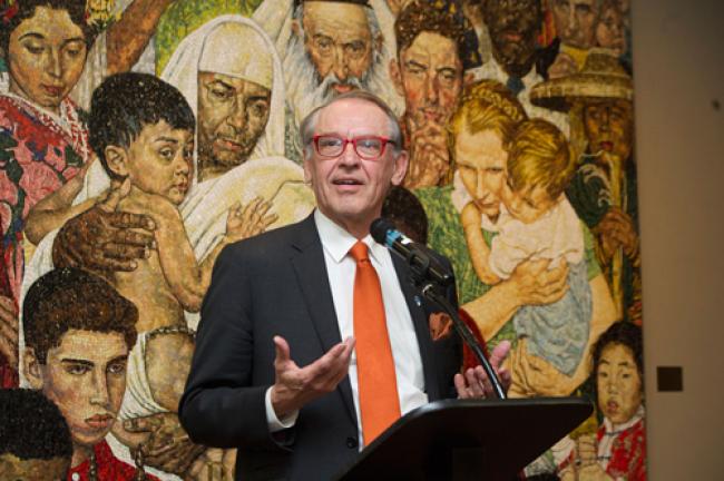 Norman Rockwell mosaic rededicated at UN Headquarters