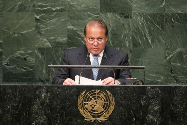 Pakistan leader, in Assembly address, spotlights climate change, regional concerns