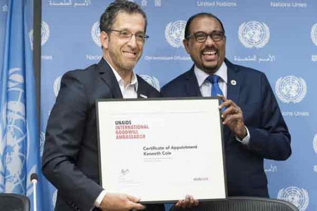 UNAIDS appoints amfAR chair and fashion designer Kenneth Cole as Goodwill Ambassador