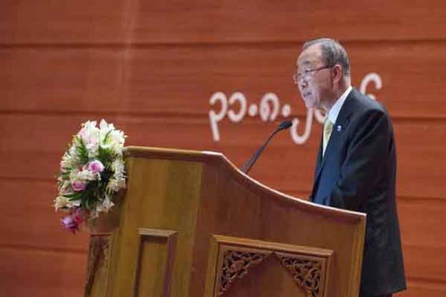 Myanmar’s promising path to reconciliation to require compromise, Ban tells peace conference