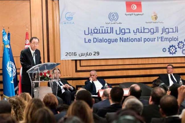 In Tunisia, Ban stresses importance of youth employment in sustainable development