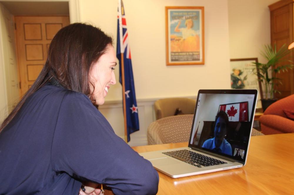 Trudeau Skype chat with NZ PM-elect Jacinda Ardern