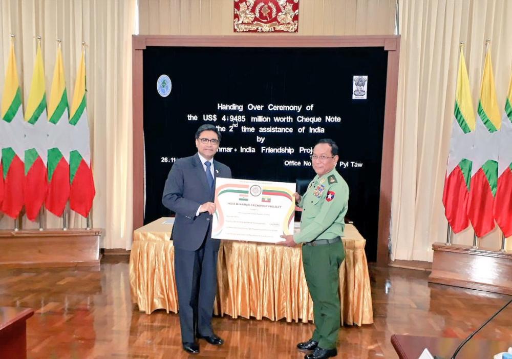 India grants $5 million in aid for development projects along Myanmar border