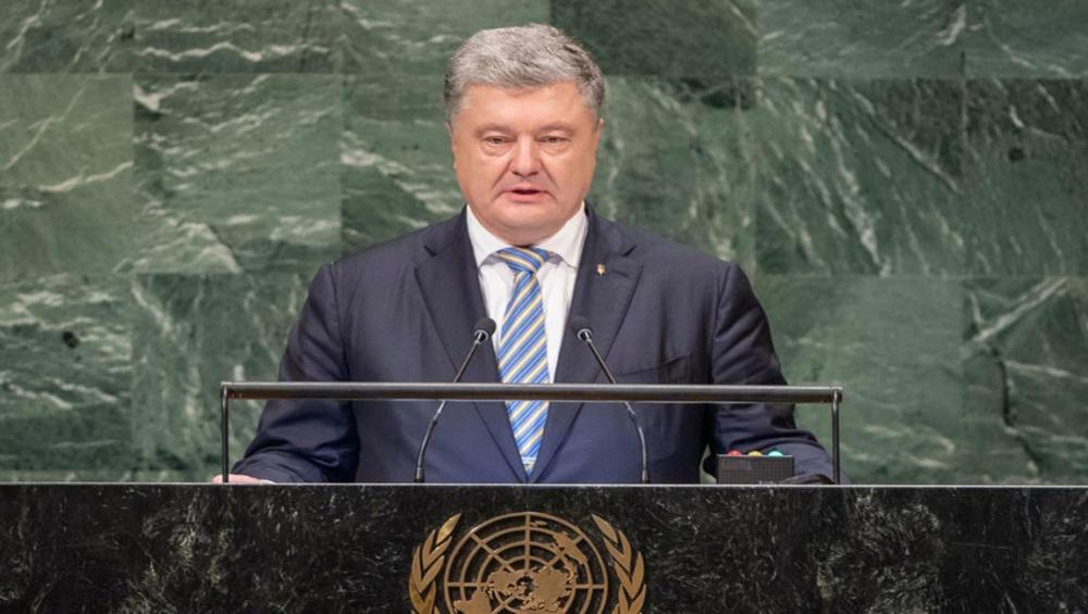 In UN address, Ukraine President denounces Russia