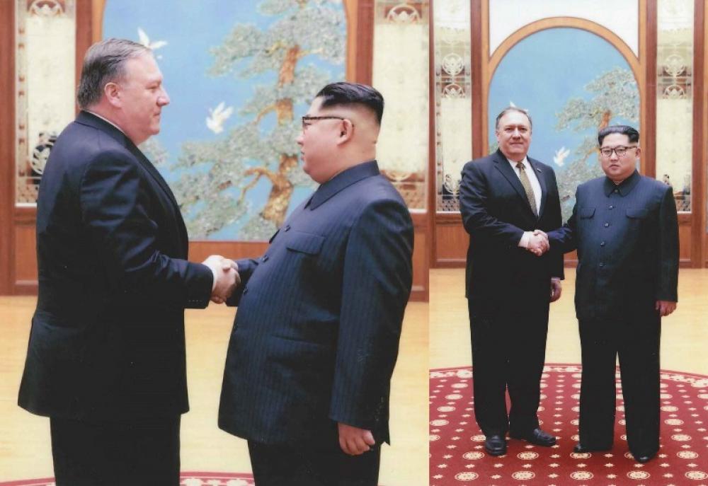 White House releases pictures of Mike Pompeo's meeting with N Korean leader Kim Jong Un