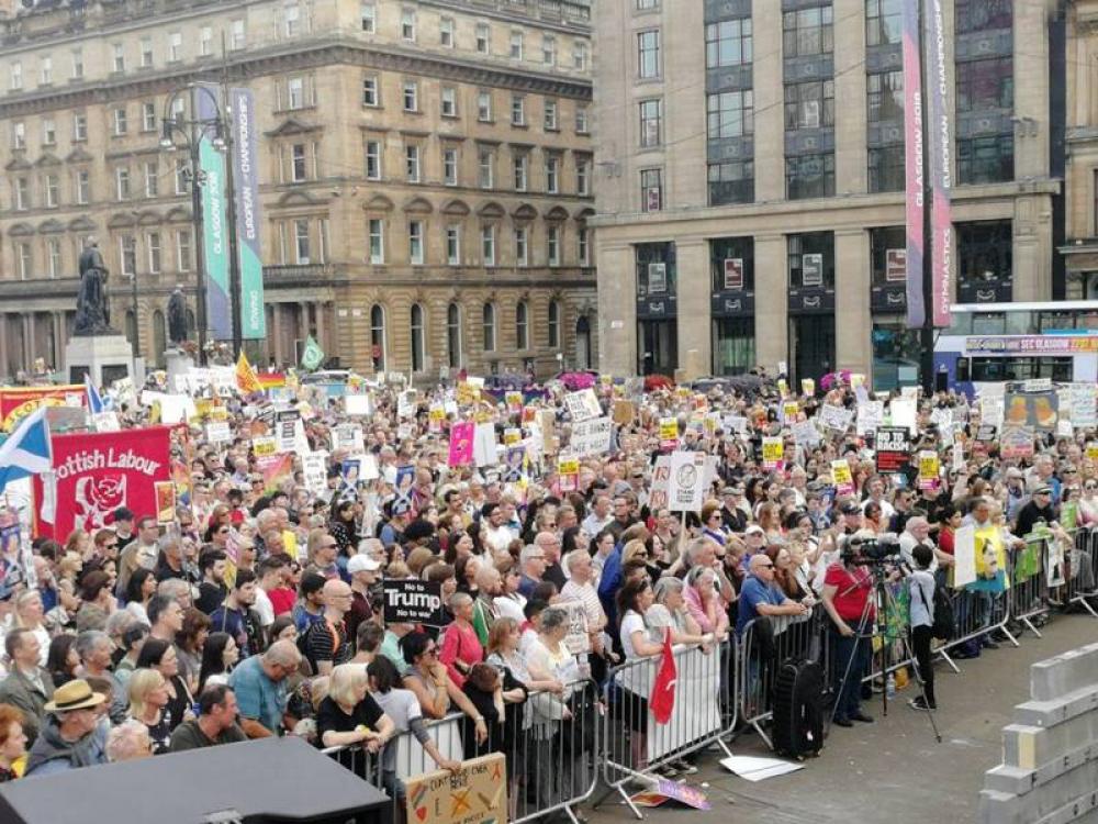 Dump Trump: Scotland protests US President
