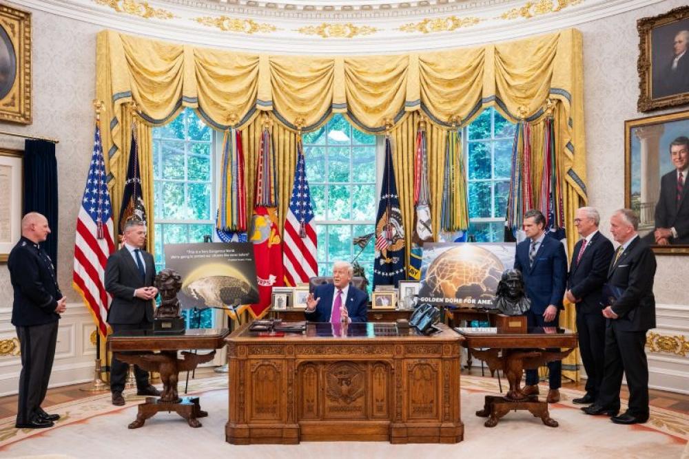 Donald Trump unveils plans to create 'Golden Dome' system to combat aerial threats Donald Trump unveils plans to create 'Golden Dome' system to combat aerial threats