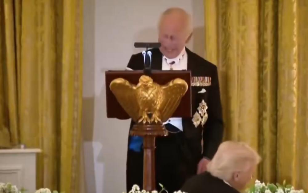 You&rsquo;d be speaking French without us: King Charles III jokes with Trump in viral White House moment 