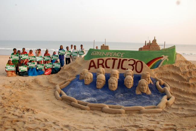 Artist Sudarshan campaigns for Arctic