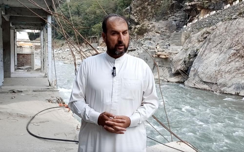 Jahangir Malik whose hotel was destroyed is waiting for the government to rebuild infrastructure as he plans the re-construction of his own hotel