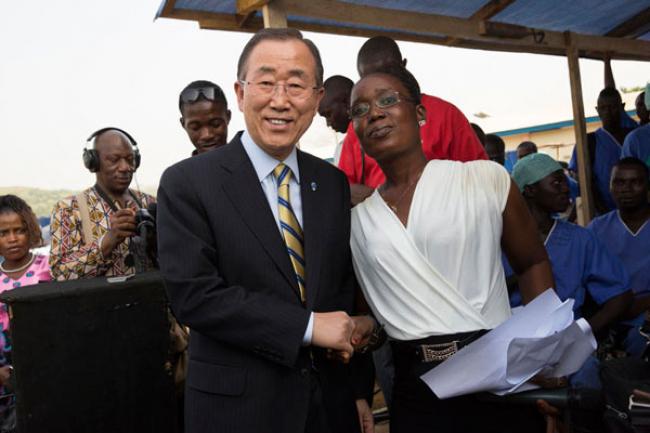 Ban visits Ebola-hit West Africa, says zero cases “must be everyone’s goal”