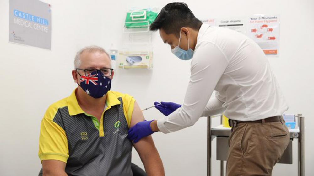 Australian Prime Minister gets vaccinated against COVID19 marking 'comeback' from pandemic