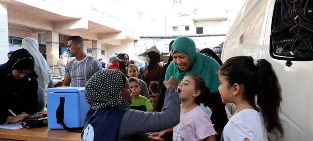 Gaza: Parents line up to protect their children from polio amid ongoing Israel-Hamas crisis