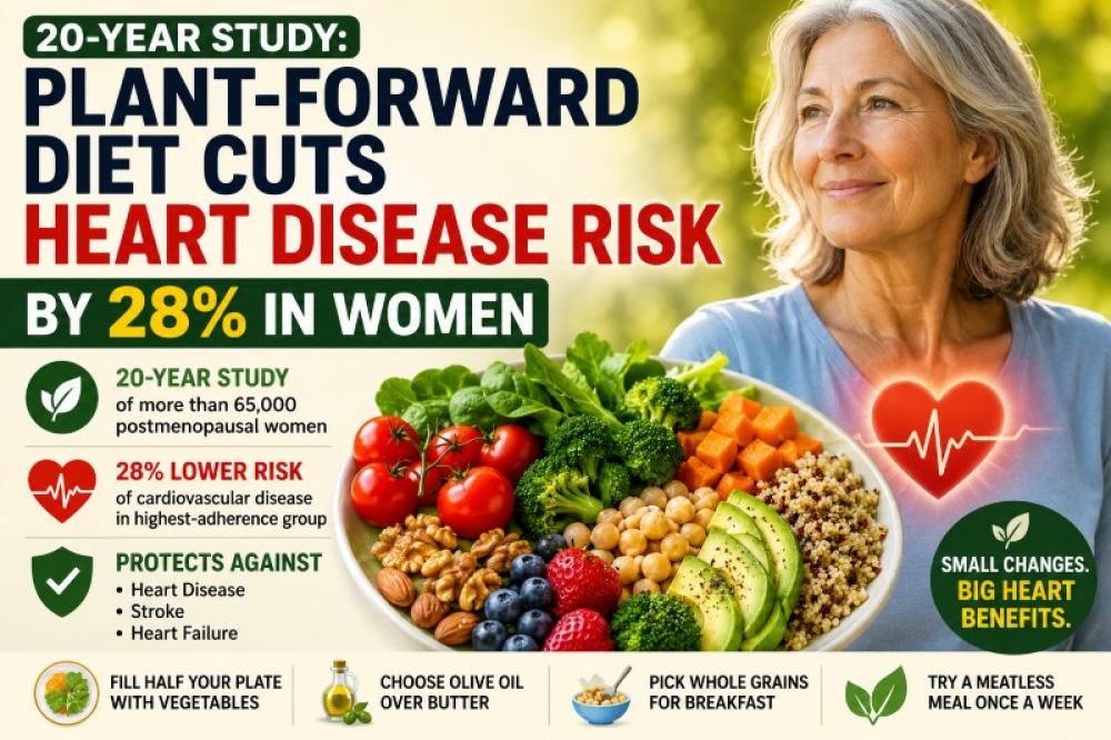 Small diet changes, big heart benefits: 20-year study delivers good news for you