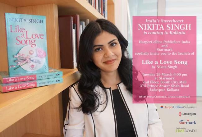 Kolkata: Nikita Singh’s novel ‘Like a Love Song’ to be launched in Starmark next week
