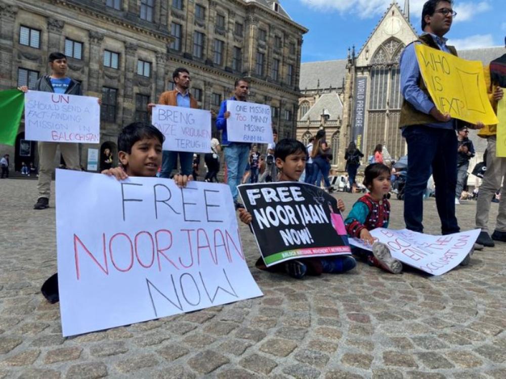 Amsterdam: BNM members demonstrate against enforced disappearance of women in Pakistan's Balochistan