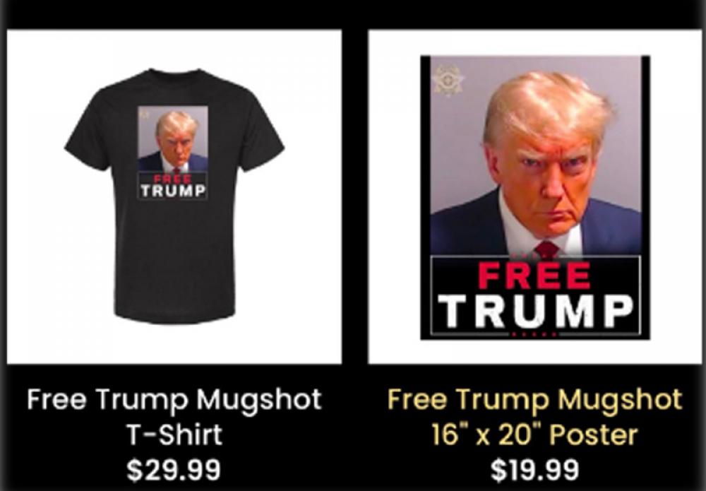 US: Ex-President Donald Trump puts jail mugshot on campaign merchandise