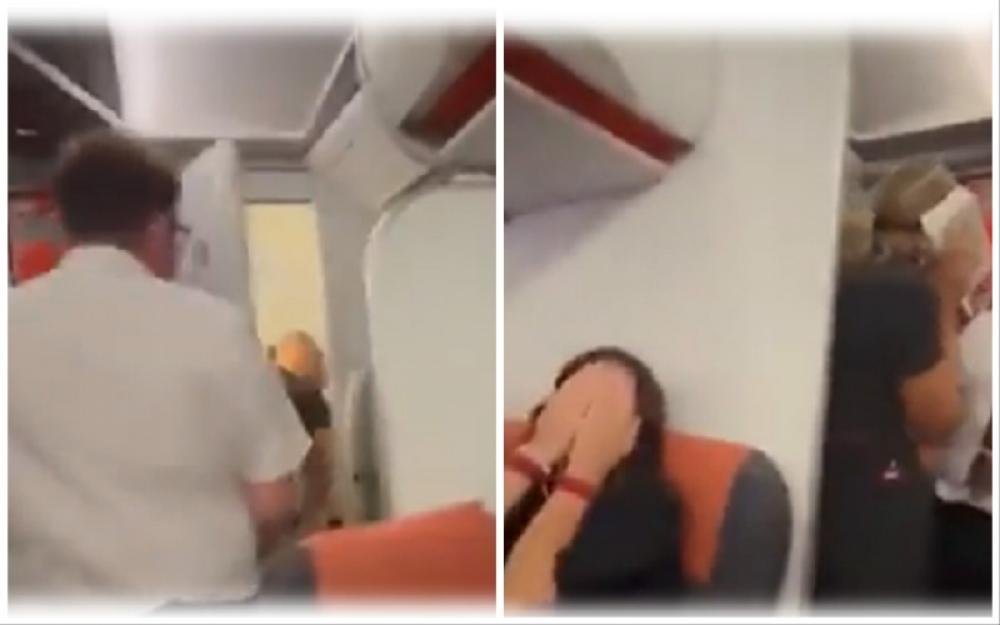 Couple caught on camera having sex inside toilet of Ibiza-bound flight, escorted off plane