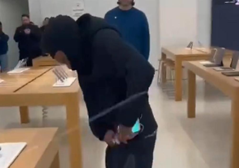 Man arrested after he was caught on camera stealing 50 iPhone from California store 