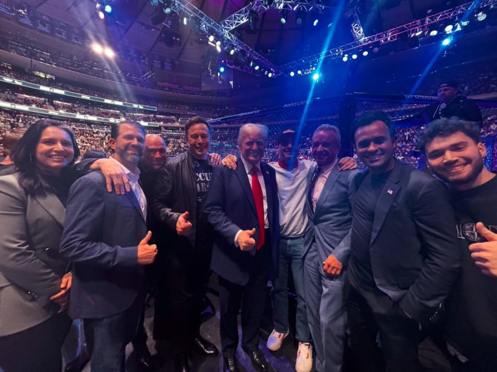 Elon Musk joins Donald Trump to attend UFC mega match in New York