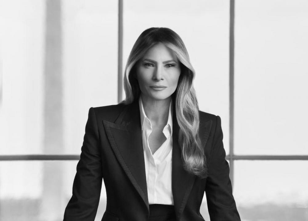 White House shares official portrait of US First Lady Melania Trump