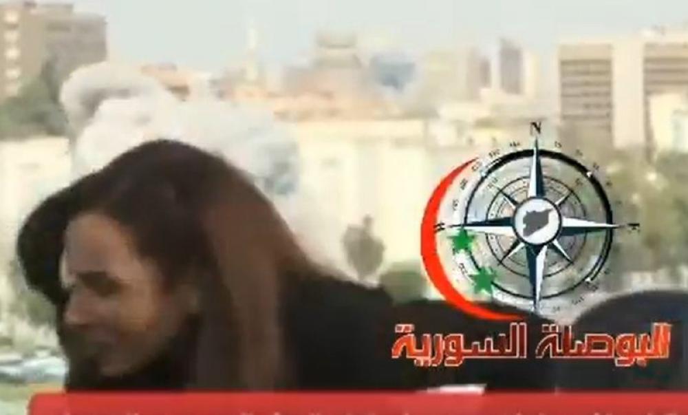 Anchor runs mid-telecast as Israeli airstrikes hit Syria's state TV building Anchor runs mid-telecast as Israeli airstrikes hit Syria's state TV building