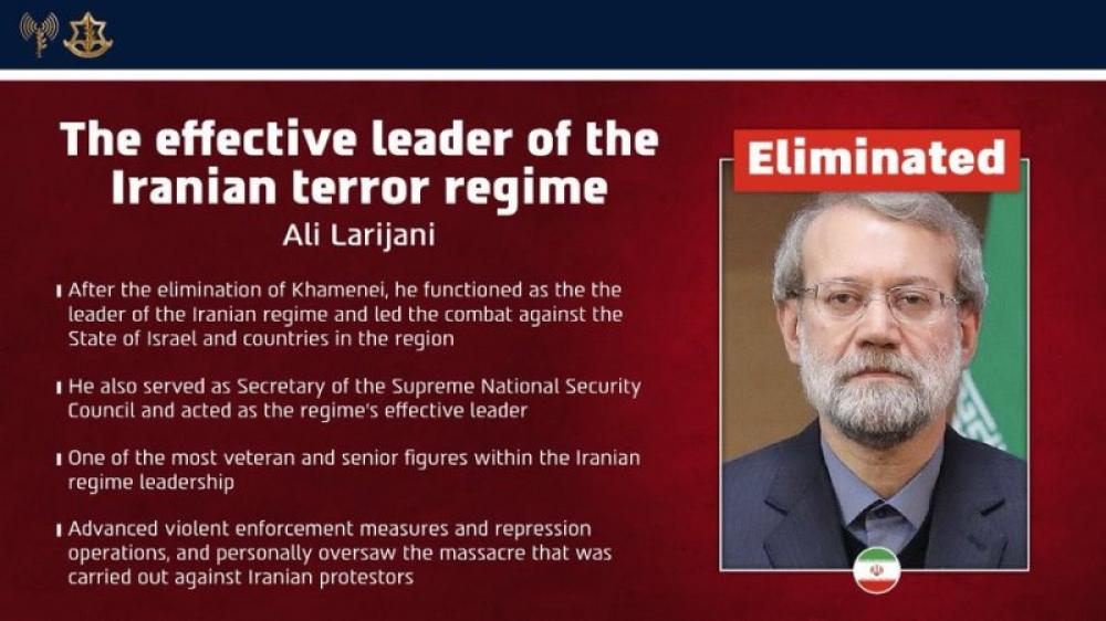 Middle East tension: Israel says key power figure Ali Larijani killed