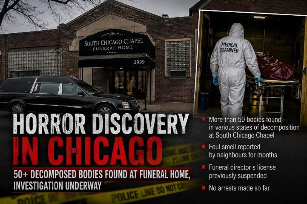 &lsquo;It stinks all the time&rsquo;: Over 50 bodies found decomposing inside Chicago funeral home 