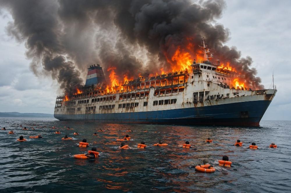Chaos at Sea: Indonesia ferry catches fire, five dead and 41 still missing