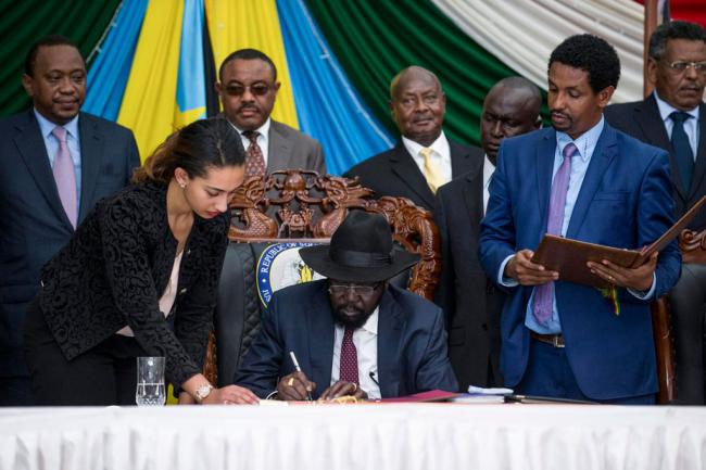 Ban welcomes South Sudanese leader Kiir’s signature of agreement to resolve conflict