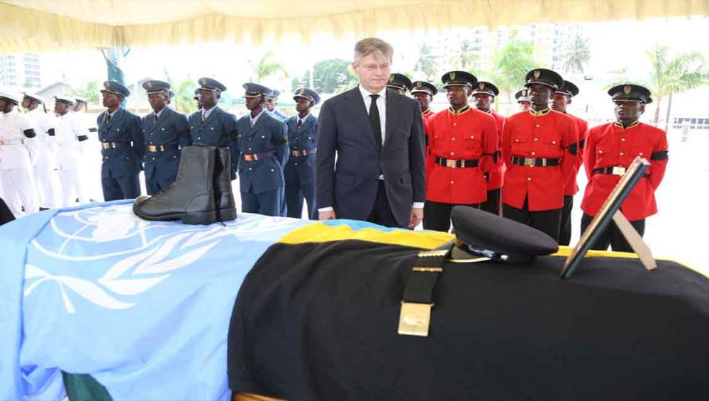 In Tanzania, UN peacekeeping chief pays tribute to ‘blue helmets’ killed in DR Congo