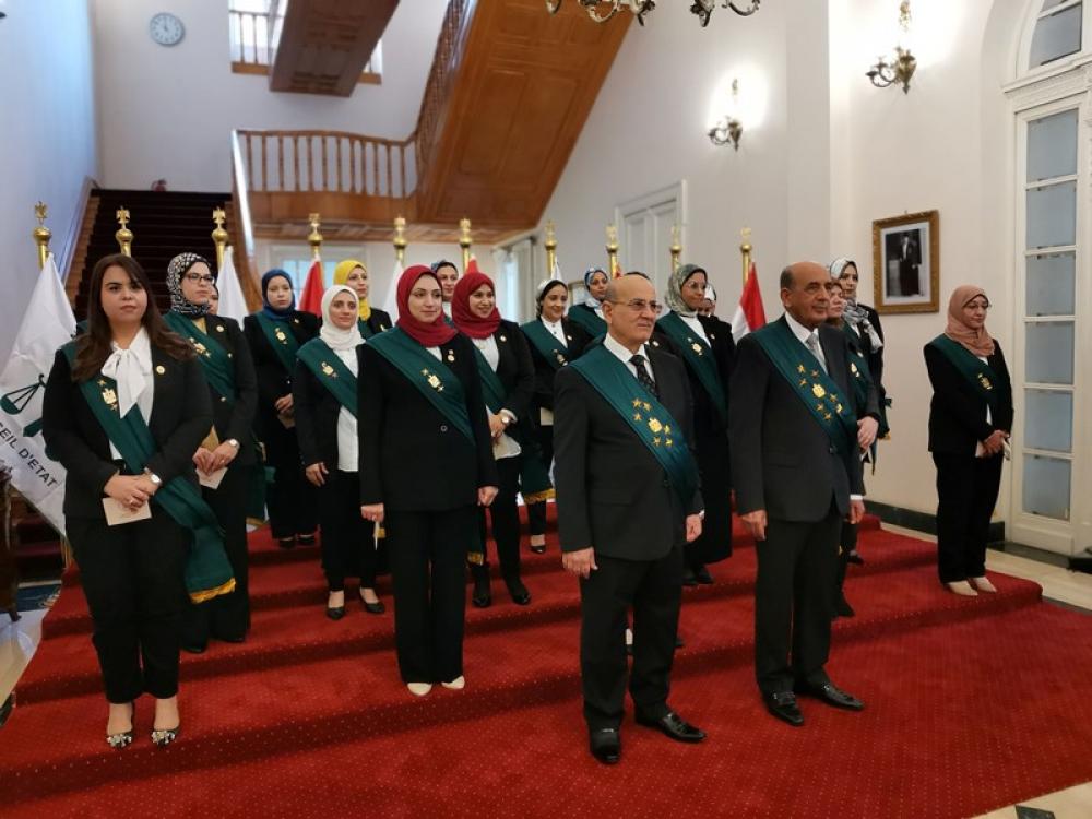 Female judges attend swearing-in ceremony in Egypt