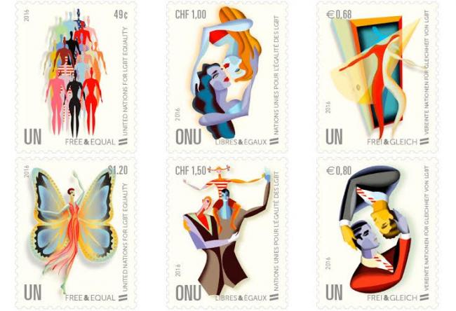 New stamps promoting LGBT equality worldwide unveiled at UN