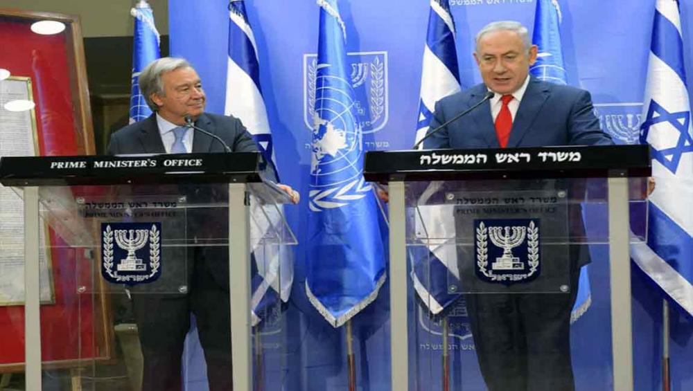 UN chief Guterres meets Israel's Netanyahu in Jerusalem, pledges to fight anti-Semitism