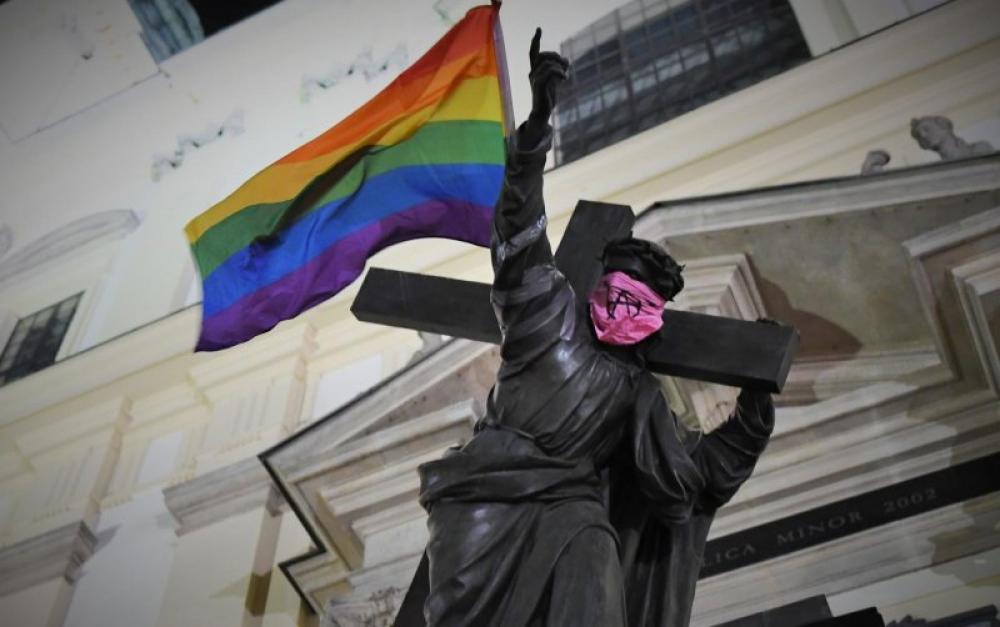 Poland arrests three LGBTQ activists for desecrating statues