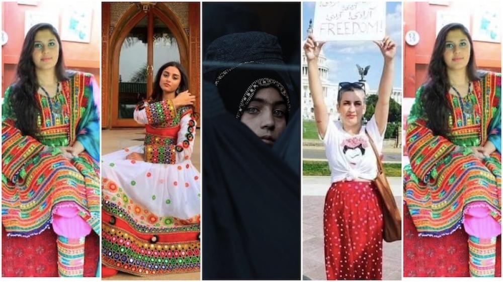 Afghanistan women abroad wear colourful dress to deride Taliban diktat