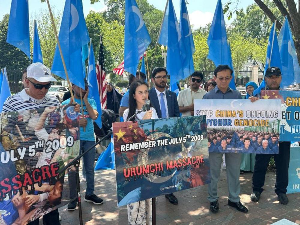 US: Uyghurs rally outside White House to mark Urumchi massacre anniversary US: Uyghurs rally outside White House to mark Urumchi massacre anniversary