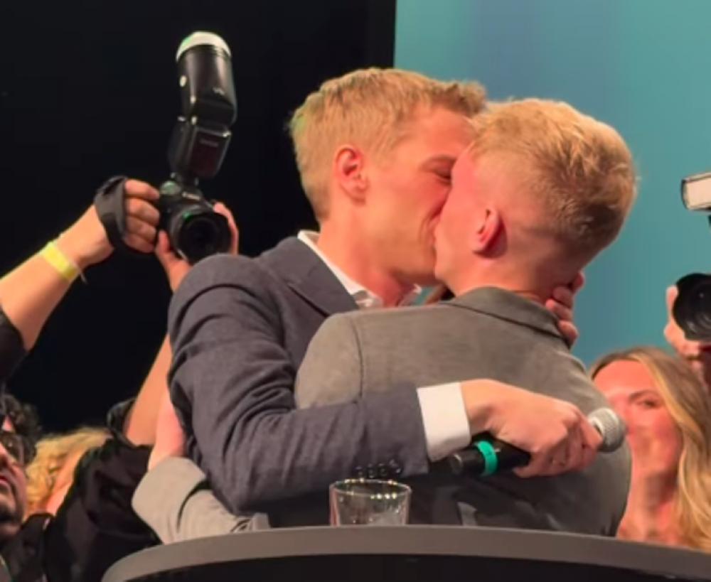 Openly gay Green Party politician Dominik Krause elected as Munich Mayor, kisses fianc&eacute;e to celebrate win