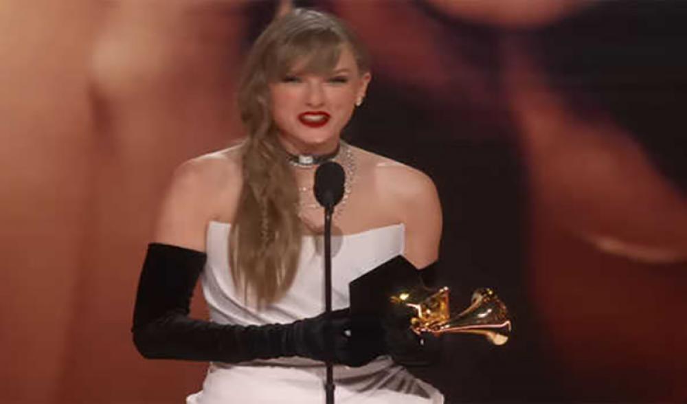 Singing sensation Taylor Swift sets record for most album of the year wins at Grammys