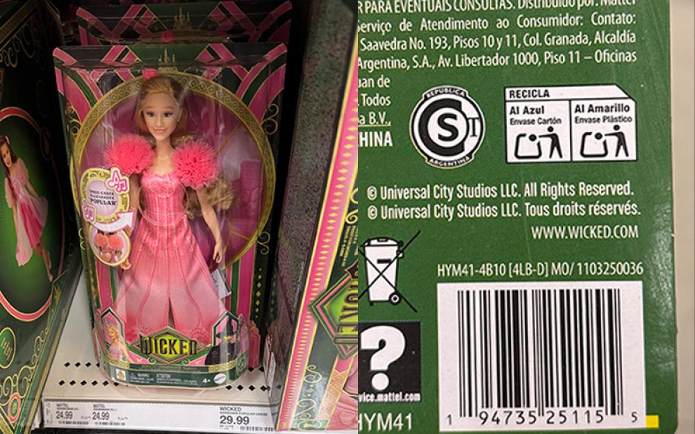 Mattel apologises after porn website link misprinted on Wicked movie doll packaging 