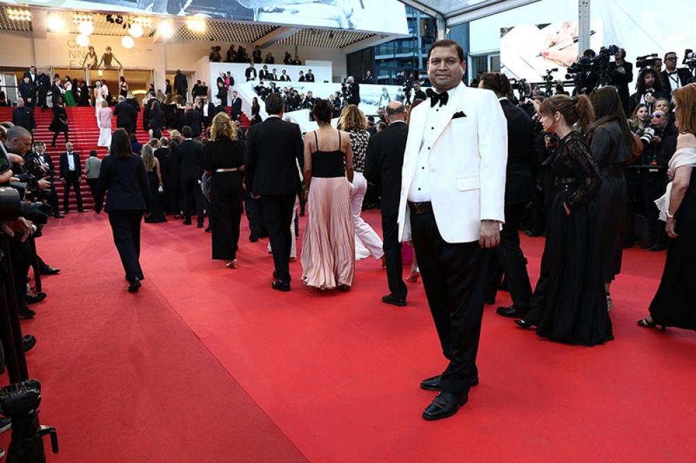 Sundeep Bhutoria on the Cannes red carpet, where India