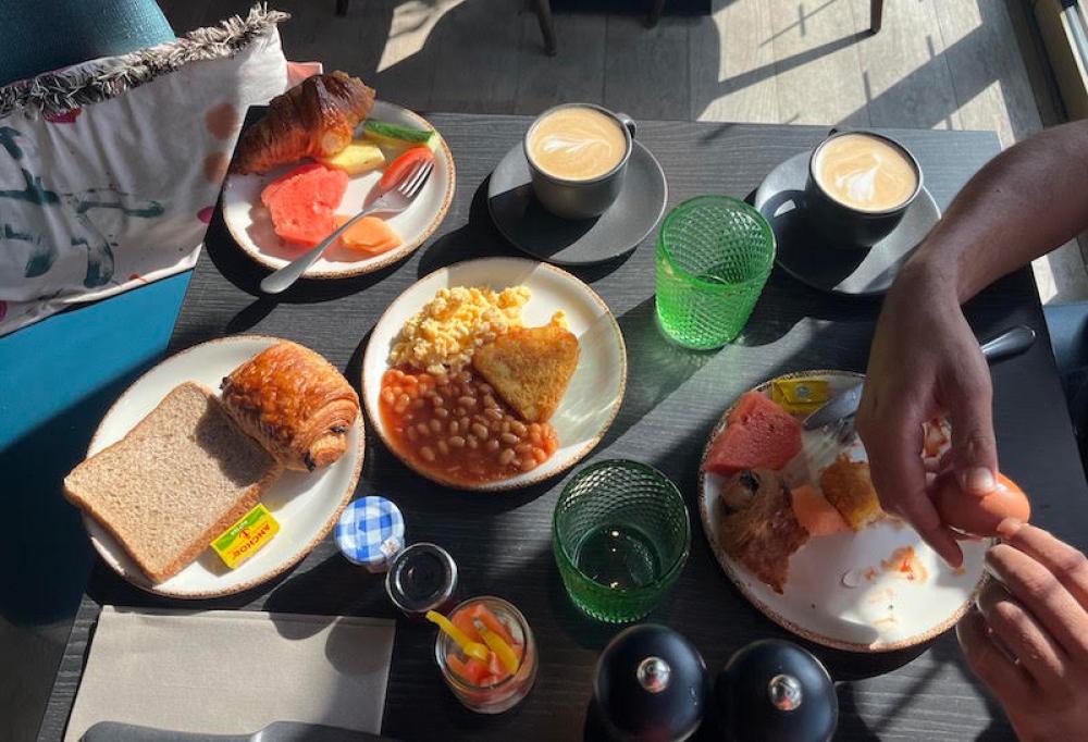 Start your London day right with a generous breakfast and a view to match. Photo: Sujoy Dhar